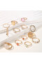Uliva 13 Pcs Colorful Stone Ring Set - 4