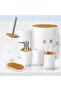 6-pcs Bathroom Accessory Set, Bathroom Set Includes Toothbrush Holder, Soap Dish, Toilet Brush - 7