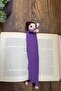 Amigurumi Ballerina Girl with Bun Bookmark - Light Blue - 6