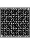 4117D02 Pure Silk Scarf -5686 90X90 Black-White - 3