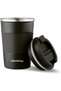 Stainless Steel Travel Coffee Mug, Vacuum Insulated for Hot and Cold Drinks, 380ml, Black