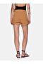 Basic Gabardine Regular Mini Σορτς σε καφέ χρώμα - 3