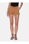 Basic Gabardine Regular Mini Σορτς σε καφέ χρώμα - 2