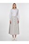 Embroidery Embroidered Canvas Skirt Light Gray - 2