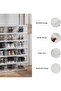 U HOOME 6 Tier Shoe Boxes,Stackable Shoe Storage Organizer Boxes Easy Installation All in One Shoe - 6