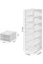U HOOME 6 Tier Shoe Boxes,Stackable Shoe Storage Organizer Boxes Easy Installation All in One Shoe - 2