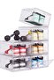 Storage Acrylic Shoe Box With Magnetic Door, 6-Pack Front Open, Transparent Plastic Foldable Stacka
