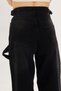 Epaulette Black Super Baggy Jean Pants Double Belt Adjustable Wide Leg Super High Waist - 7