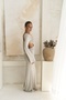 Nadias Window Detail Beige Knitwear Long Dress - 4