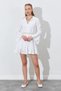Women's Ecru Scalloped Shirt Dress - 4