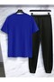 Unisex Flower Pot Design Printed Tshirt Tracksuit Set - 2