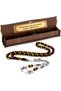 Men's Gift Letter Tassel 7X11Mm Claret Red Yellow Vernier Powder Amber Prayer Beads - 2