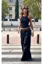 Halter Neck Corded Black Women's Athlete