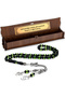Men's 7X11Mm Letter Tassel Green Vernier Powder Amber Rosary - 3
