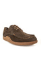 Men's Comfort Lace-Up Casual Shoes Real Leather 215340 Khaki - 6