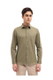 Men's Olive Tailored Fit Solid Formal Shirt for Every Occasion