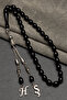 Men's 7X11Mm Letter Tassel Black Vernier Powder Amber Rosary - 4