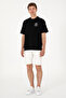 Men's Oversize Fit Crew Neck Black T-Shirt 50305904-Vr046 - 6