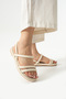 Cream Strappy Women's Sandals - 3