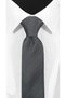 Dark Anthracite Grey Textured Tie and Pocket Square Set – 7 cm - 3