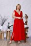 Plus Size Back Tie Detail Elastic Waist Dress - 3