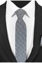 Silver Gray Floral Patterned Tie and Pocket Square Set – 7 cm - 3