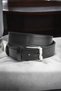 Men's Black 100% Genuine Leather Sports Jeans Belt 4.5 cm Suitable for Jeans and Canvas Pants Belt 2402633 - 2