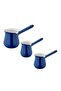 Ebru Enamel Triple Coffee Pot Set (Blue) - 3