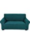 High Stretch 2 Seater Sofa Cover 140-175cm Size Teal Green