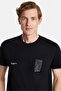Men's Slim Fit Slim Fit 100% Cotton Soft Texture Printed Black Crew Neck T-Shirt - 2