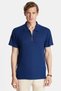 Men's Slim Fit Slim Fit Viscose Zippered Polo Neck Navy Blue T-Shirt - 4