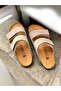 Unisex Genuine Suede Leather, Natural Cork Sole, Arch Support, Adjustable Velcro Slippers - 3