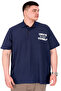 Mode XL Large Size Men's T-Shirt Polo Neck Yourself U25310 Indigo
