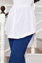 Elastic Waist Button Detailed Undergarment White - 5