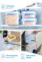 Clip & Close 5-Piece Storage Box Set – Transparent/Blue, Various Sizes - 5