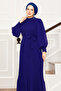 Organza Hijab Dress with Sleeves - 2