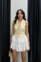 Light Yellow Cut Out Vest
