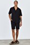 Premium Men's Woven Shirt & Shorts Black Bottom Top Set Ls-5605 - 6