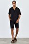 Premium Men's Woven Shirt & Shorts Black Bottom Top Set Ls-5605 - 2