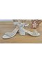 White Mother-Of-Pearl Summer Glitter Piping Heel Sandals Shoes - 9