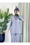 7756 - Linen Hijab Double Suit Gray - 3