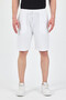 Men's White Comfort Fit Linen Shorts & Bermuda