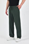 Men's Khaki Elastic Waist 100% Cotton Trousers - 3