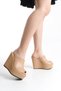 Armine; Nude, 12 cm Wedge Heeled Women's Slippers - 2