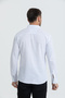 Men's Long Sleeve Striped Premium Linen Shirt 2618 - 6