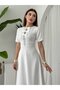 Wera stone bow detailed dress - 4