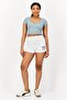 Women Striped Basic Shorts, Multicolor - 3