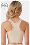 Women's Skin Color Sports Bra with Pad Lycra Supportive Water Sports Running Fitness Dance Sports Bra - 3