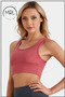 Women's Rose Color Sports Bra with Pad Lycra Supportive Water Sports Running Fitness Dance Sportsbra - 5