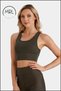 Women's Khaki Color Sports Bra with Pad Lycra Supportive Water Sports Running Fitness Dance Sports Bra